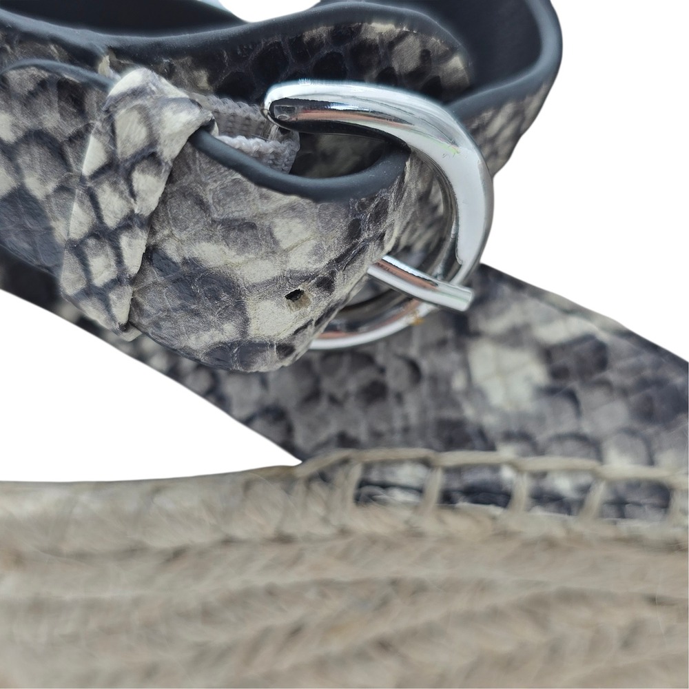 Marc Fisher LTD Espadrille Wedge Sandals Snake Print Leather Platform 7.5 Womens - Picture 11 of 12
